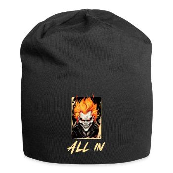 Carte de poker ALL IN - Bonnet en jersey - noir - Devant