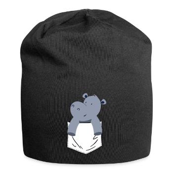 Hippopotame Hippopotame - Bonnet en jersey - noir - Devant