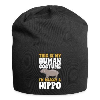 Hippopotame Hippopotame - Bonnet en jersey - noir - Devant