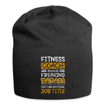 Fitnesstrainer Muskeln Bodybuilder Studio - Jersey-Beanie - Schwarz - Vorne