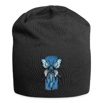 Enchanting Nocturne: Mystical Moth - Jersey Beanie - black - Front