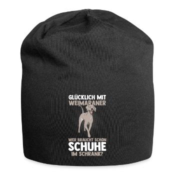 Hund Weimaraner - Jersey-Beanie - Schwarz - Vorne