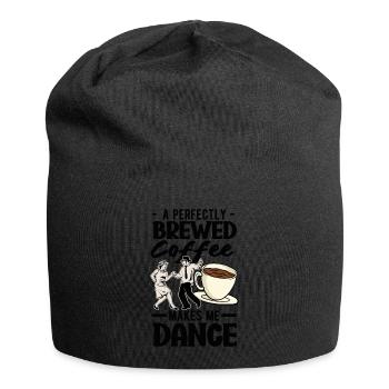 Celebrating Perfectly Brewed Coffee Top - Jersey-Beanie - Schwarz - Vorne