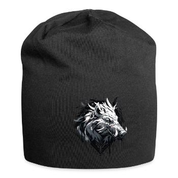 Mecha Tier Tiger Wolf Fuchs Cyborg Wildschwein - Jersey-Beanie - Schwarz - Vorne