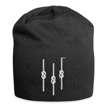 Navy Rope Knot - Jersey Beanie - black - Front