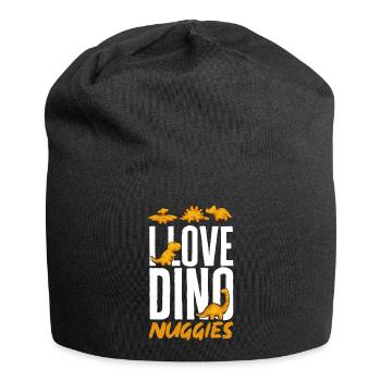 Dino Nuggets Dinosaurier Chicken Nuggets - Jersey-Beanie - Schwarz - Vorne