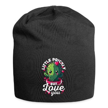 A little prickly but I love you - Cute cactus - Jersey Beanie - black - Front