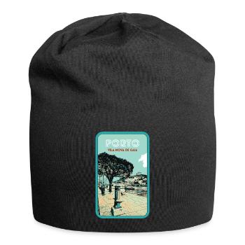 Vila Nova de Gaia: View of Porto - Jersey Beanie - black - Front