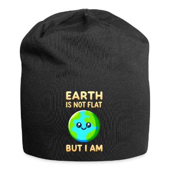 Satire de la Terre plate et blagues plates - Bonnet en jersey - noir - Devant