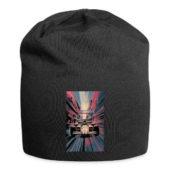 Rennauto - Jersey-Beanie - Schwarz - Vorne