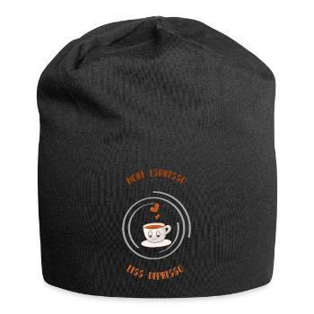 Espresso, Coffee, Coffee, Latte, Gift Idea, Fun - Jersey Beanie - black - Front