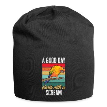 Parakeet, Parrot, Parakeet, Bird - Jersey Beanie - black - Front