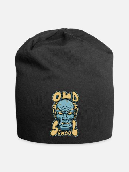 Oldschool - Jersey-Beanie - Schwarz