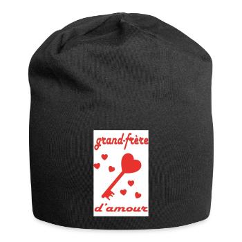 Großer Bruder in der Liebe - Jersey-Beanie - Schwarz - Vorne