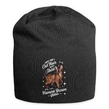 Katze Havanna Braun Geschenk - Jersey-Beanie - Schwarz - Vorne