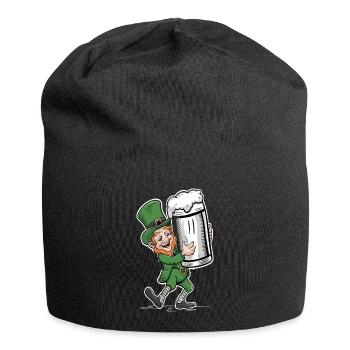 Lutin amateur de bière (lutin irlandais) - Bonnet en jersey - noir - Devant