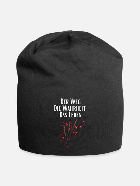 Der Weg Die Wahrheit Das Leben - Jersey-Beanie - Schwarz