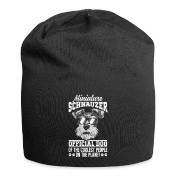 Schnauzer nain Chien Schnauzer - Bonnet en jersey - noir - Devant