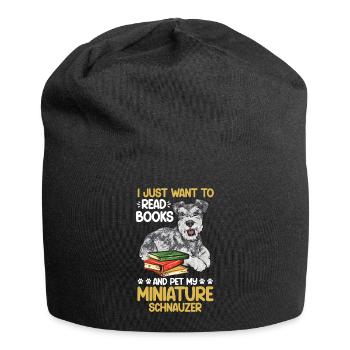 Miniature Schnauzer Dog Schnauzer - Jersey Beanie - black - Front