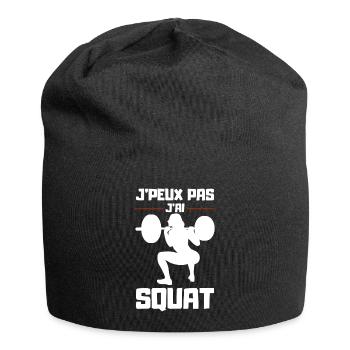 J'Peux pas j'ai Squat - Bonnet en jersey - noir - Devant
