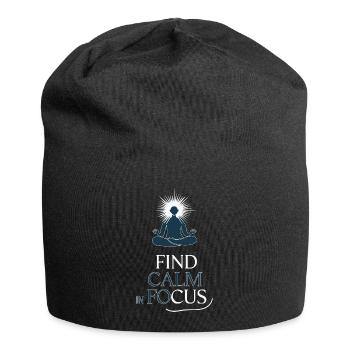 FINDEN SIE RUHE IM FOKUS - Jersey-Beanie - Schwarz - Vorne