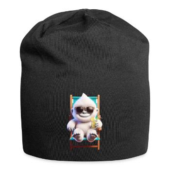 Yeti Monster dans une chaise longue - Bonnet en jersey - noir - Devant