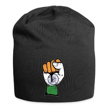 Poing de drapeau de l’Inde utilisé - Bonnet en jersey - noir - Devant