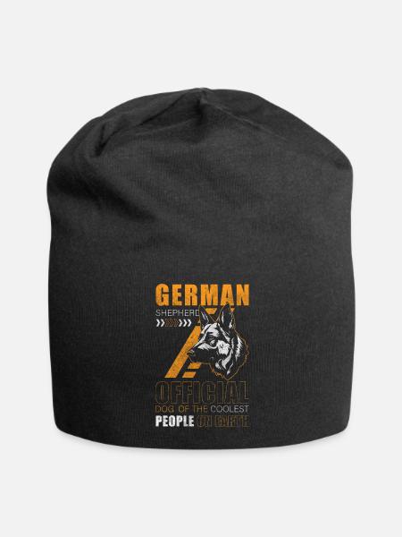 German Shepherd Dog Owner Tracking Dog - Jersey Beanie - black