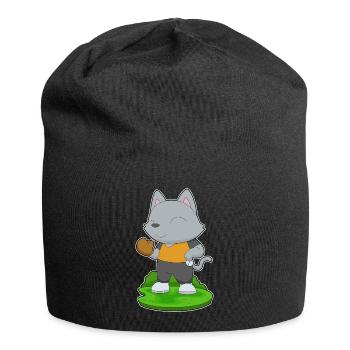 Cat Baseball Baseball Glove - Jersey Beanie - black - Front