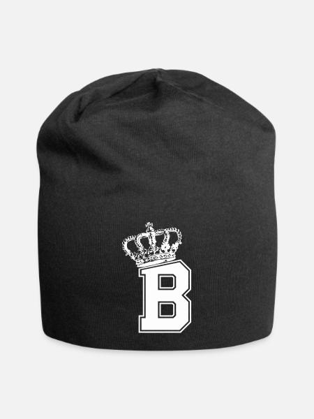 Buchstabe B King - Jersey-Beanie - Schwarz
