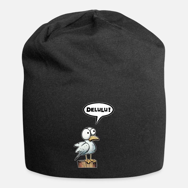 Bulle de mouette Delulu - Bonnet en jersey - noir