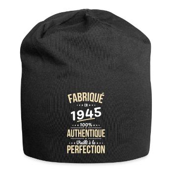 Anniversaire 80 ans - Fabriqué en 1945 - Bonnet en jersey - noir - Devant
