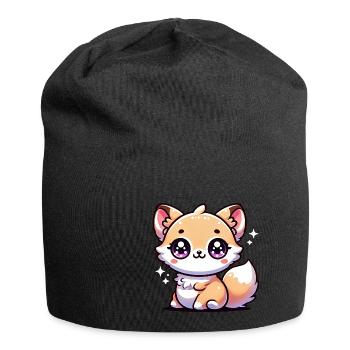 Super Cute Kawaii Baby Fox - Jersey-Beanie - Schwarz - Vorne
