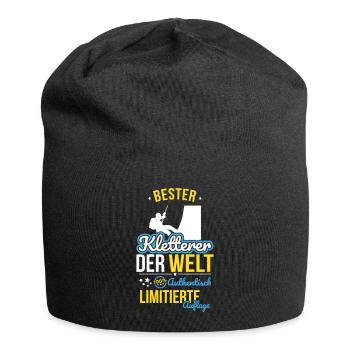 Meilleur grimpeur du monde - 100 % authentique - Bonnet en jersey - noir - Devant