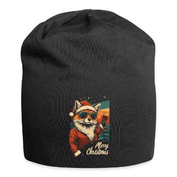 Weihnachten Wein Fuchs - Jersey-Beanie - Schwarz - Vorne
