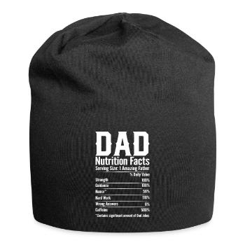 Papa Vater Vatertag - Jersey-Beanie - Schwarz - Vorne
