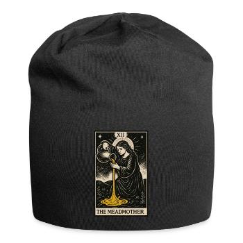 Impression d’art de carte de tarot Meadmother - Bonnet en jersey - noir - Devant