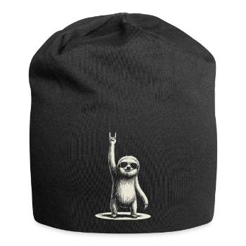 Drôle de paresseux dans la pose du rocker - Bonnet en jersey - noir - Devant
