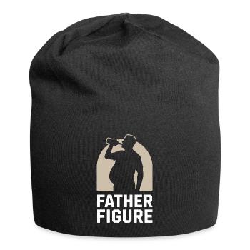 Funny Father Figure Beer Belly Dad Bod - Jersey Beanie - black - Front