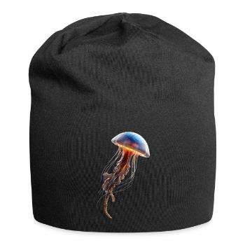 Méduse Méduse de feu Méduse Méduse mignonne - Bonnet en jersey - noir - Devant