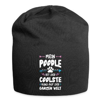 Poodle Dog Saying - Jersey Beanie - black - Front