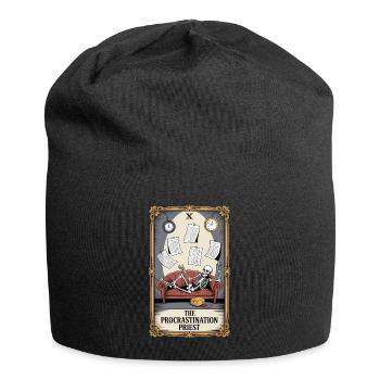The Procrastination Priest Skelett Aufschieberitis - Jersey-Beanie - Schwarz - Vorne