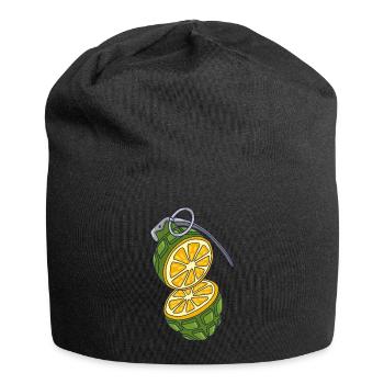 Tarnung einer Orange - Jersey-Beanie - Schwarz - Vorne