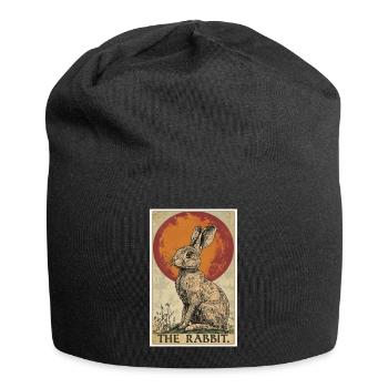 Hasen Hase - Jersey-Beanie - Schwarz - Vorne