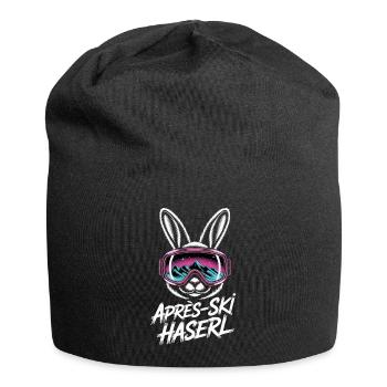 Après-ski bunny hut fun Skier ski bunny - Jersey Beanie - black - Front