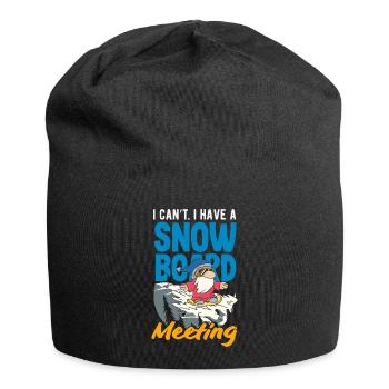 Snowboarding Snowboard Meeting Chairlift - Jersey Beanie - black - Front