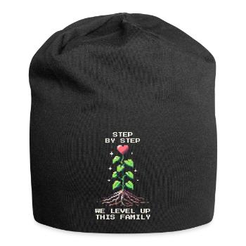 Étape par étape : Faire monter de niveau la famille | Patchwork - Bonnet en jersey - noir - Devant