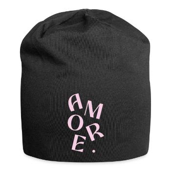 Fragment de la typographie Amore Pink - Bonnet en jersey - noir - Devant