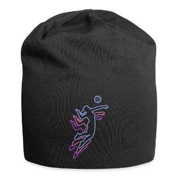 Volley-ball féminin Joueuse de volley-ball : Volley-ball de plage - Bonnet en jersey - noir - Devant