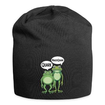  Quark MagerQuark Lustige Frösche Wortspiel Frosch - Jersey-Beanie - Schwarz - Vorne
